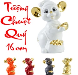 TƯỢNG CHUỘT 16cm DÁT VÀNG 24K QUÀ TẶNG TÂN GIA Ý NGHĨA 2020